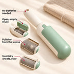 FurLift benefits: no sticky sheets, pulls fur from the weave, open empty reuse, no batteries