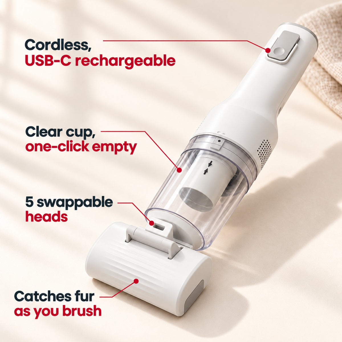 GroomPro™ 5‑in‑1 Grooming Vacuum