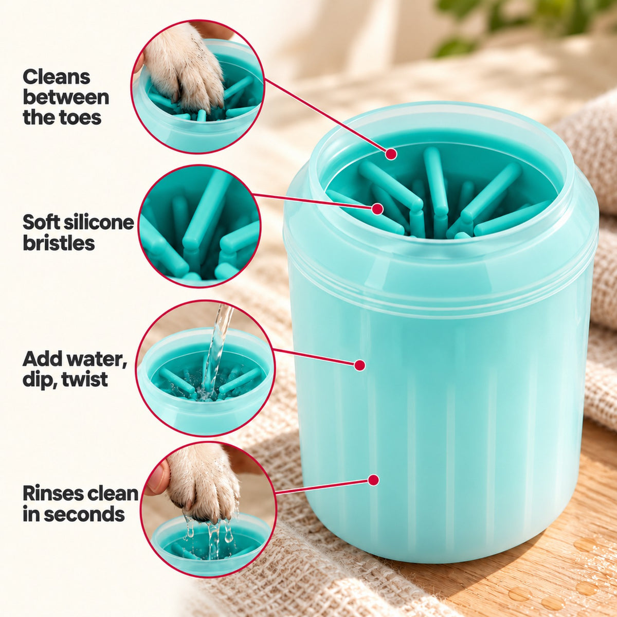 MudFree™ Portable Paw Cleaner